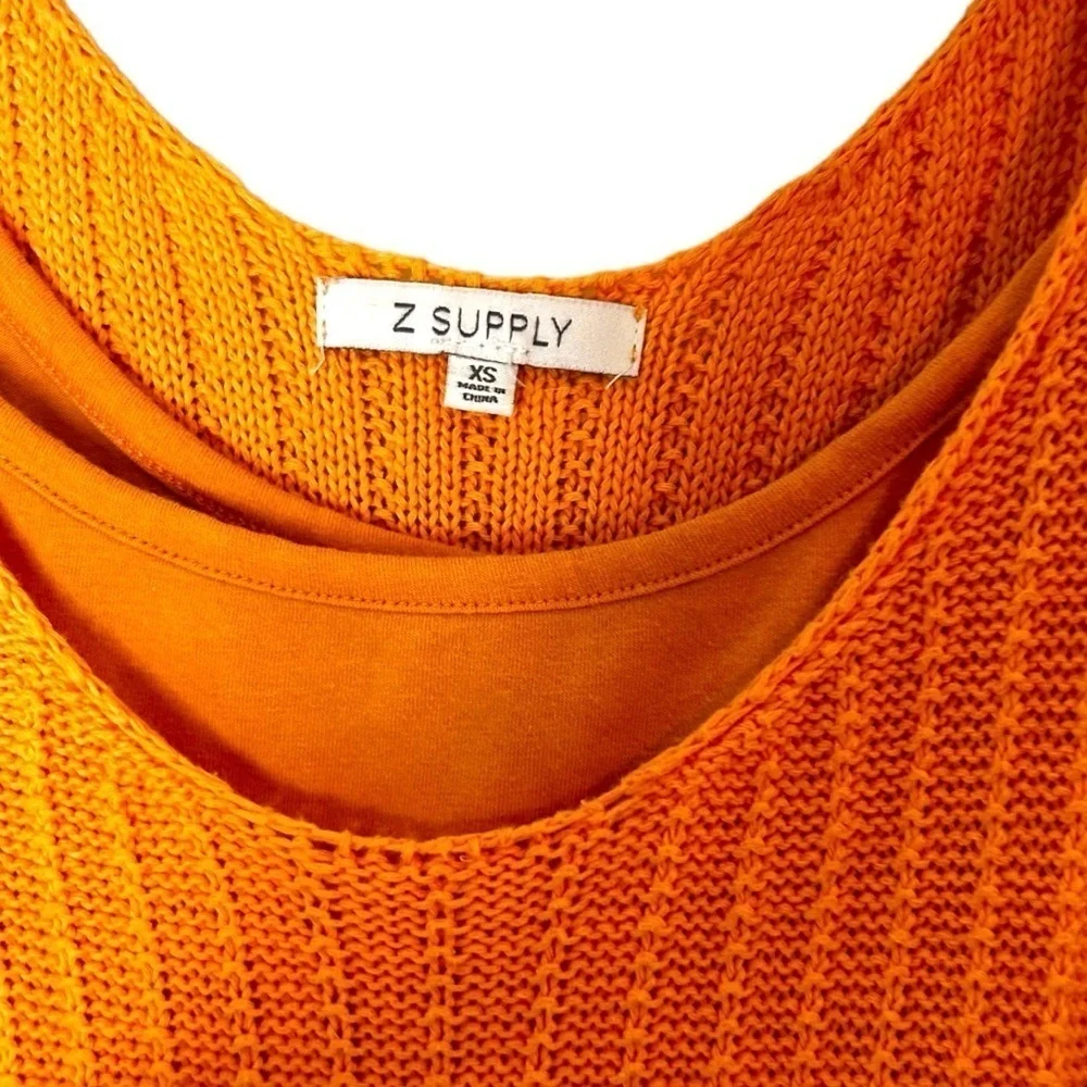 Z Supply Brayden Crotchet Knit Midi Dress in Papaya - Picture 11 of 16